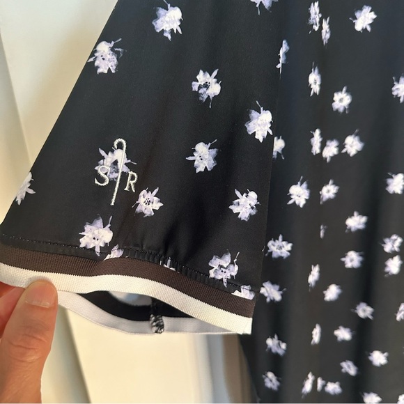 G/fore Limited Edition Country Club Misfit Polo Sketch Shirt sz X Black White - Picture 6 of 10